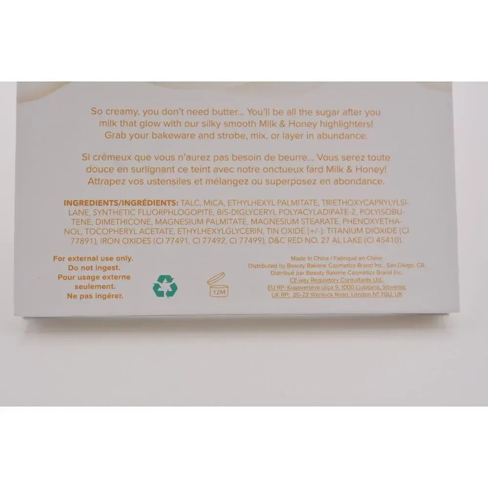 Beauty Bakerie Milk & Honey Highlighter Palette 0.28 Ounce x 4 New